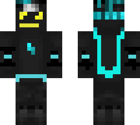 midnight neon cyan and yellow ninja shinobi