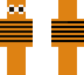 orange skin with black stripes