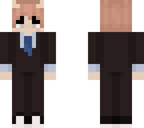 suit and blue tie