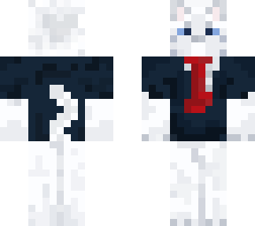 white cat w/ a suit!