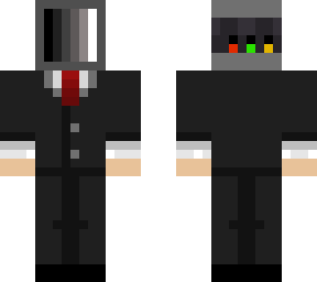 black and white tv static in suit