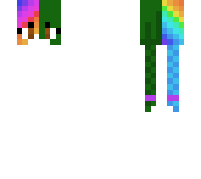 cute rainbow and green hair base