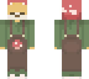fox mushroom overalls :d