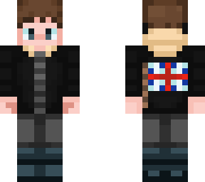 me with great britain flag on the back