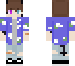 my skin in a hawaiian shirt