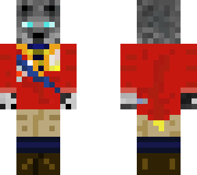 wolf with british uniform