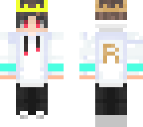 brown haired jacket boy red eyes