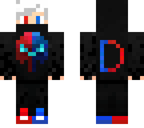 cool gamer boy (red and blue) initials "d"