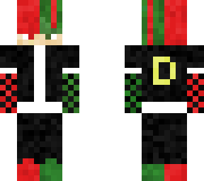 half red and half green