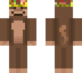 monkey with tattered crown