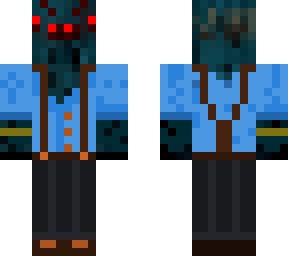 cave spider blue work shirt