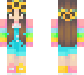 colorful flower girl