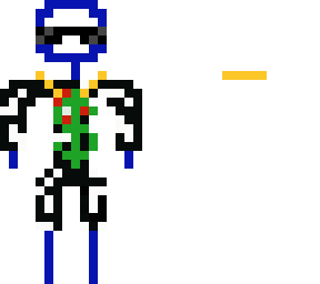 dripy blue stickman but with a shirt