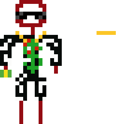 dripy red stickman but with a shirt and money