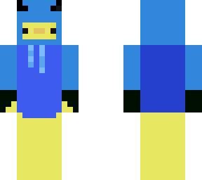 evil duck but blue