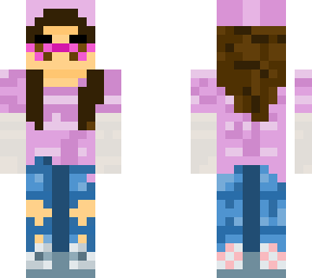 pink brown hair girl