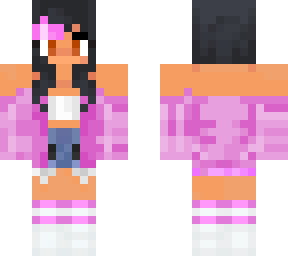 aphmau in pink clothes