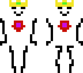 back and front smiley face with a crown