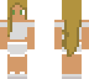blonde girl in white
