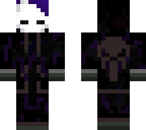 masked hoodie w/ purple accent