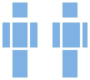 3d white and blue