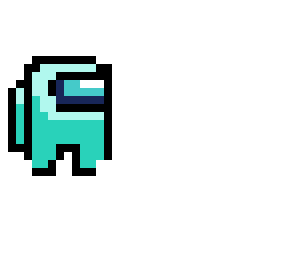 among us character cyan