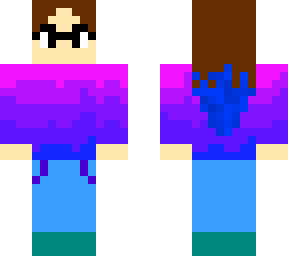camisa difuminada entre fuxia y azul