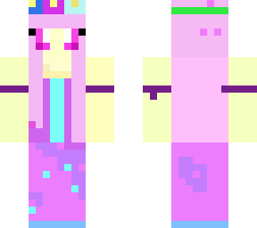 neon princess with pink hair