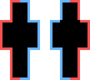 red or blue