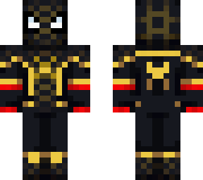 spider-man (black and gold suit red arms)