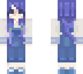 girl with purple hair and jumper