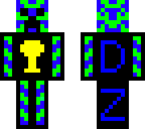 green & blue creeper