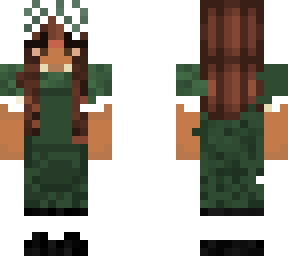 green dress