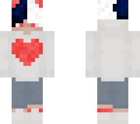 red heart anime boy
