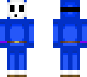 blue shy guy with watch