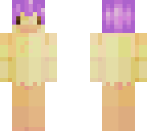 duck with purple hair