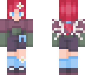 flower thingy with like a cape andstuff yes yes that