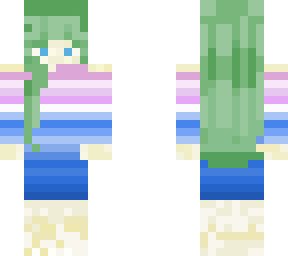 green haired skin
