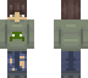 green sweatshirt