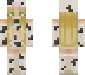 kat girl skin added cow hat green eyes blonde bark blonde