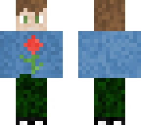 male skin with red flower c: