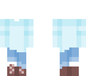 outfit base with blue sweater