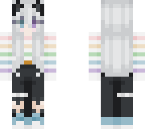 white hair cat girl