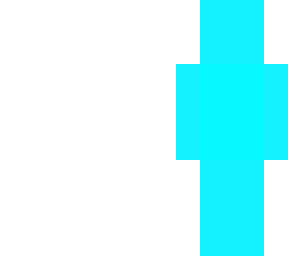 white with blue
