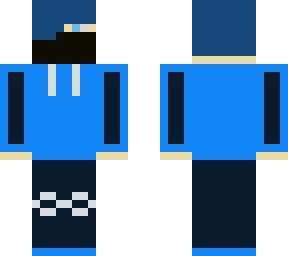blue gamer boy with blue headphones
