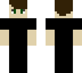 brown hair black shirt