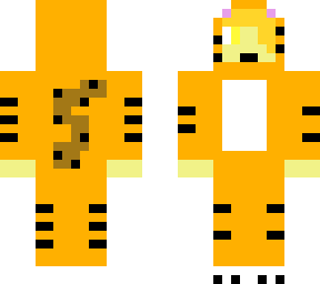 girl  in a tiger costum but with blond hair