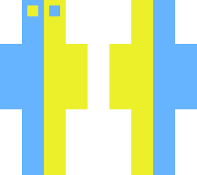 half blueish and half yellow