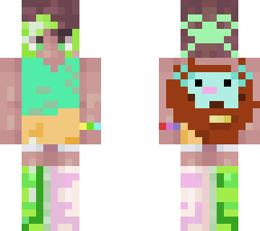 olive as farmer with axolotl and pig tales