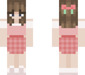pink plaid skirt